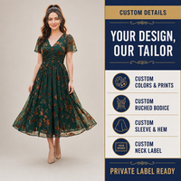 Robe longue décontractée pour femme, à volants, à motifs floraux, pour l'automne, taille complète du S au 4XL, sur commande, vente en gros, OEM, ODM, usine