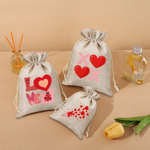 Sac en toile de jute de chanvre motif multicolore personnalisé 2025 nouvel emballage textile de paquet de poche de stockage - Product Image 2