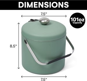 Seau à glace en métal isolé au design moderne pour une rétention de température optimale pour les fêtes d'anniversaire et les soirées cocktail - Product Image 3