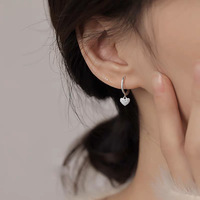 Classique en forme de coeur laboratoire diamant boucle d'oreille bijoux IGI Certification CVD 14K 16K 18K or blanc en gros femmes cadeau