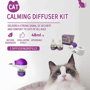 Oimmal EU Plug Kit de diffuseur de phéromones pour chat Safe Premium Pet Calming Pheromone Diffuser Kit pour chats Soulagement de l'anxiété de séparation - Product Image 2