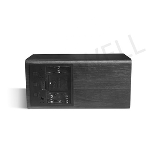 Réveil de bureau pour alarme, 1 pièce, contrôleur de son créatif intelligent, porte-stylo numérique, horloge en bois avec date - Product Image 3