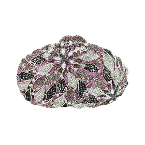 Bolso de Noche con Forma de Uva y Pedrería para Mujer, Cartera de Mano Brillante con Cristales para Fiestas, Halloween, y Eventos Especiales - Product Image 1