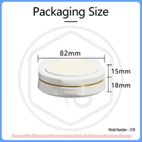 Boîte à poudre compacte vide à double couche de 25g en plastique avec miroir et applicateur de poudre, emballage cosmétique