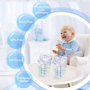 Sacchetto per la conservazione del latte materno sigillato con doppia cerniera di vendita calda sacchetto per latte materno Stand-up a prova di perdite senza BPA - Product Image 2