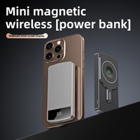 Batterie externe magnétique ultra-fine sans fil 3-en-1 à charge rapide avec affichage numérique pour montres et écouteurs rechargeables
