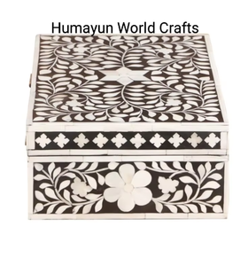 Boîtes à bijoux uniques en incrustation d'os de qualité supérieure pour le stockage de bijoux à des fins de HUMAYUN WORLD CRAFTS - Product Image 3
