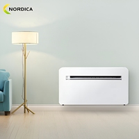 Climatiseur monobloc mural à succès 8000-12000 BTU, classe énergétique A, refroidissement/chauffage, contrôlé par application et télécommande Wi-Fi