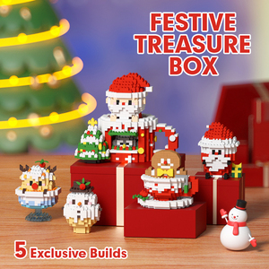 ที่ใส่ปากกาของซานตาคลอสชุดตัวต่อ3D ชุดคริสต์มาสอนุภาคขนาดเล็กพลาสติกสำหรับเด็กอายุ5ถึง7ปี - Product Image 2