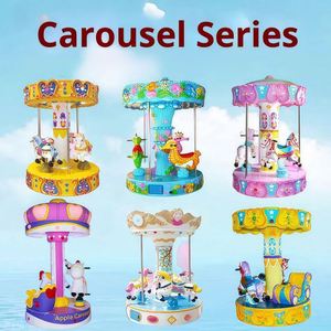 Manège de luxe 6 places sur le thème de l'anime pour parc d'attractions pour enfants, machine de jeu à monnayeur avec plateau tournant 3 places, matériel - Product Image 1