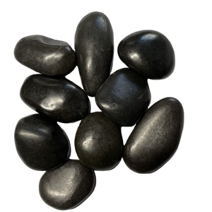 Ciottoli <span class=keywords><strong>di</strong></span> Fiume Neri Altamente Lucidati, Pietre Decorative per Giardino e Paesaggistica - Product Image 6