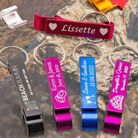 Décapsuleur de bouteilles de bière portable avec logo personnalisé, ensembles de bar au design carré simple, en alliage d'aluminium coloré, mini porte-clés de poche