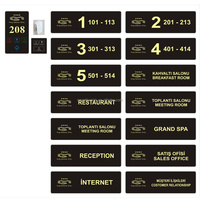 Sinon Timbre Luz eléctrica Puerta Placa de nombre Puerta de madera Placa de nombre Diseño Placas de puerta