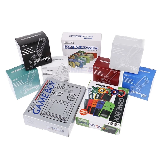 New Packing Box for GB Gameboy GBA SP GBC Game Console Protector Color Box Cardboard Packaging Carton Package
