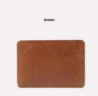 Nouvelle Housse Intérieure Portable Faite à la Main en Cuir Véritable pour iPad et Ordinateur Portable, Pochette pour Ordinateur Portable 14 Pouces en Cuir de Vachette Pleine Fleur