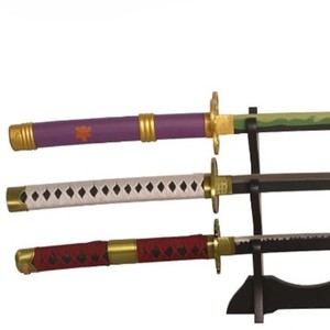 Popular Set de <span class=keywords><strong>3</strong></span> Katanas de One Piece de 103cm y 1.18kg, Wado Ichimonji, Sandai <span class=keywords><strong>Kitetsu</strong></span>, Purple Enma, para Colección de Cosplay - Product Image 2