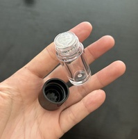 ISMAN Pot de luxe rond 3g noir transparent pour fard à paupières, flacon vide pour poudre libre, conteneur pour nail art, vente en gros, marque privée, usine