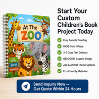 Libro de Actividades Interactivo para Niños Pequeños con Encuadernación Espiral Personalizada, Libro Educativo Personalizado para Niños, Impresión de Libros Infantiles