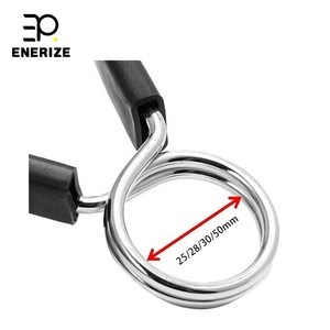 Barbell <span class=keywords><strong>Standard</strong></span> Spring Barbell Clip Collar de barra de acero inoxidable para levantamiento de pesas - Product Image 4