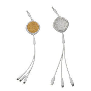 Sinh Thái Thân Thiện 1M Có Thể Thu Vào Phẳng Mềm 3 Trong 1 Cáp Dữ Liệu USB Một Để C Micro Cáp Cho Tất Cả Các Điện Thoại Di Động USB Loại C Cáp - Product Image 5