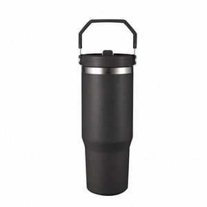 Stainless Steel Car Travel Tumbler with Side Handle, 20oz <b>Double</b> <b>Wall</b> Insulated Beverage <b>Cup</b> for Office Use - Product Image 5