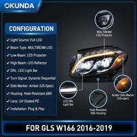 For Mercedes GLS W166 MULTIBEAM LED Headlight 2016-2019 GLS320 GLS350 GLS400 GLS450 GLS550 US Spec Amber DRL Plug Play Pair