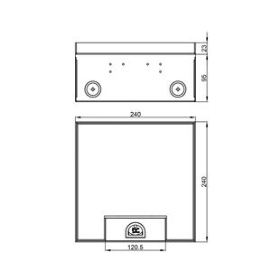 Boîte de prise de courant carrée anti-poussière pour plancher surélevé et installations en béton, encastrable dans les planchers en bois - Product Image 5