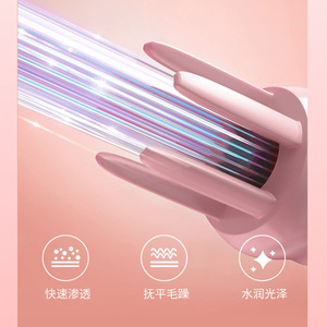 Rizador de pelo recargable AUX 160-200C con pantalla LED y rotación automática para cabello seco y mojado - Product Image 5