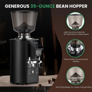 Molinillo de Café Comercial de 350W, Muelas Planas de Acero Inoxidable de 64mm, 2800 RPM, Ajuste de Molienda Fina de 0-9 - Product Image 3