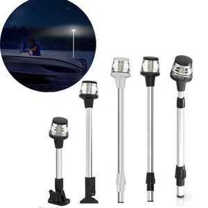 해양용 9인치 2해리 화이트 <span class=keywords><strong>LED</strong></span> 접이식 보트 스턴 라이트 보트 앵커 라이트 (폰툰 낚시 보트 항해용 앵커) - Product Image 1