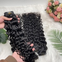 Extensions de cheveux naturels ondulés de 22 pouces, invisibles, à clipser, en cheveux humains bruts, vente chaude d'usine