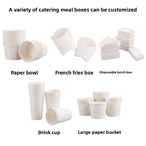 Boîte à emporter pour ailes <span class=keywords><strong>de</strong></span> <span class=keywords><strong>poulet</strong></span> frites, logo personnalisé, écologique, en vrac - Petite boîte blanche jetable pour frites, emballage pour restauration rapide - Product Image 6