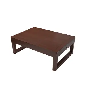 Çekmece küçük kısa bacaklı masa ile çok fonksiyonlu bambu masa içme veya yemek için bir kang masa kullanımı