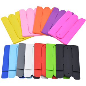 Portefeuille de téléphone portable 2 en 1, <span class=keywords><strong>porte</strong></span>-cartes de crédit, support de téléphone adhésif, <span class=keywords><strong>porte</strong></span>-cartes en silicone avec logo OEM - Product Image 6
