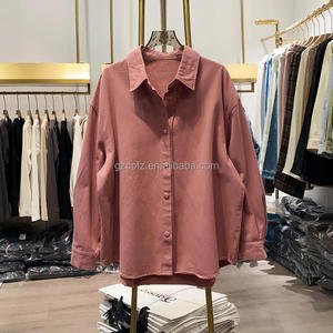 Chemises pour femmes à manches longues de haute qualité au printemps, chemises en coton pour femmes, chemises en <span class=keywords><strong>dentelle</strong></span> pour femmes et chemises rétro de couleur unie - Product Image 2
