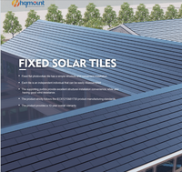 Tuile solaire fixe BIPV à double vitrage, haute efficacité, silicium monocristallin, pour toit incliné, mur photovoltaïque, montage sur toit HQ