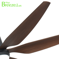 Lámpara de Techo LED con Ventilador Breezelux de la Mejor Calidad, Diseño Nuevo de 2023, Control Remoto, 6 Velocidades, Regulable, 66 Pulgadas