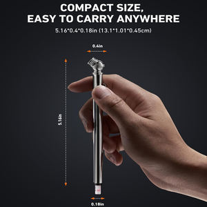 مقياس ضغط الهواء بنمط قلم رصاص للسيارات والدراجات والمركبات ومقياس إطار معدني للجسم من الفولاذ المقاوم للصدأ (10-75 رطل لكل بوصة مربعة ± Span) - Product Image 3