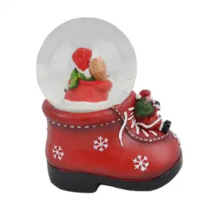 树脂/树脂雪球装饰鞋形雪人水雪球 100毫米在聚树脂