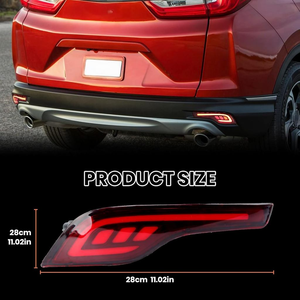 Luci LED Lampeggianti per Auto <span class=keywords><strong>2</strong></span> Pezzi per Honda CRV CR-V 2017 2018 2019, Riflettore Multifunzione 12V, Luce Posteriore, Luce Freno per Paraurti - Product Image 2