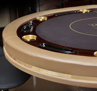 Table de poker ovale professionnelle de 94 pouces pour 10 joueurs, qualité casino, couleur personnalisée, logo personnalisé, table de jeu de mahjong LllM LIMITED