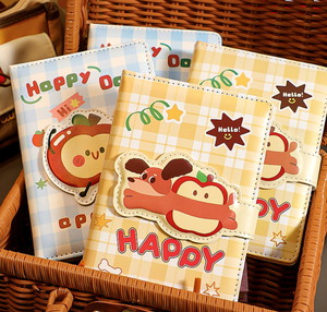 Adorable Wiener <strong>Dog</strong> Notebook - A6 PU Leather <strong>Journal</strong> with Magnetic Snap, Perfect School Gift Set - Product Image 6