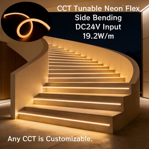 Bande LED néon étanche à température de couleur CCT réglable DC24V IP67 à cintrage latéral pour piscine extérieure et immeuble de grande hauteur - Product Image 4