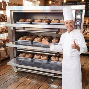 Industrial 3 Deck 9 Tray Bakery Oven Commercial Bread Cake Electric <strong>Baking</strong> Oven / Large Gas Oven for Restaurant <strong>Baking</strong> <strong>Equipment</strong> - Product Image 1