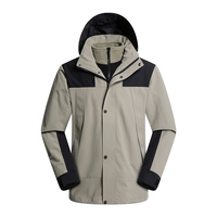Veste de neige de ski de montagne imperméable 3 en 1 pour hommes AI-MICH avec polaire imperméable coupe-vent extérieur à capuche pour l'automne et l'hiver