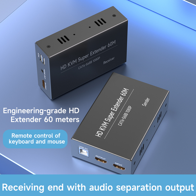 Tonli Hdmi-kvm 60m Extender with IR Extension and Audio Separation Output Function Video Splitters & Converters Product