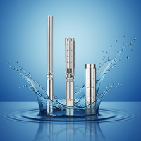 Pompe submersible électrique multi-étages en acier inoxydable pour puits profond 220V 380V, débit élevé 16m³/h, longue durée de vie, OEM, garantie 1 an