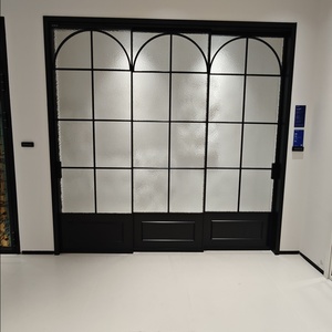 Puertas de Entrada Exteriores Deioux, Diseño de Puertas Francesas de Aluminio con Vidrio Templado, Puertas Dobles de Vidrio para Patio, Puerta Abatible NFRC - Product Image 2