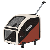 Chariot de transport pour animaux à roulettes, approuvé par les compagnies aériennes, poussette pour chien, maille respirante, idéal pour les voyages en camping