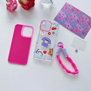 Carcasas Para Celulares Fundas de teléfono con flores de dibujos animados para <span class=keywords><strong>iPhone</strong></span> 16 15 14 <span class=keywords><strong>13</strong></span> 12 11 TPU PC contraportada para mujer chica - Product Image 4